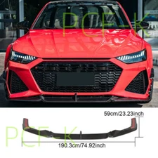 Carbon Fiber Front Bumper Lip for Audi RS6/RS7 Sportback Hatchback 4-Door 20-21