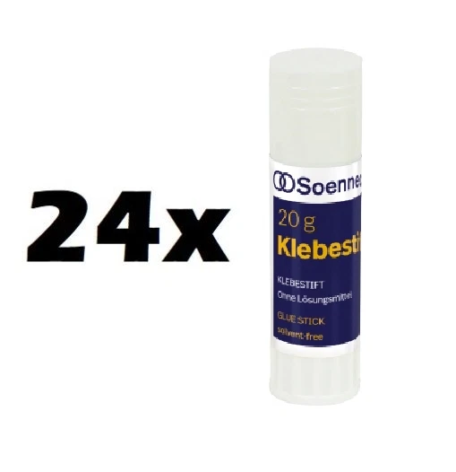 24 x Klebestift 20g Kleber Soennecken Klebstoff Glue Klebestick Leim
