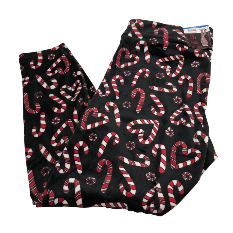 No Boundaries Womens XXXL (21) High-Waist Velour Xmas Print Super Plush Legging - Image 2 of 4