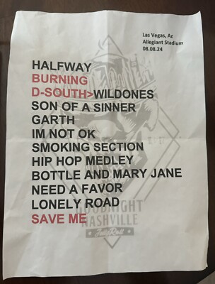 Jelly Roll Setlist from Allegiant Stadium Las Vegas Show 8/8/2024