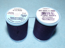 Coats and Clark Quilting Piecing Thread, 250 yds Navy Blue 4900