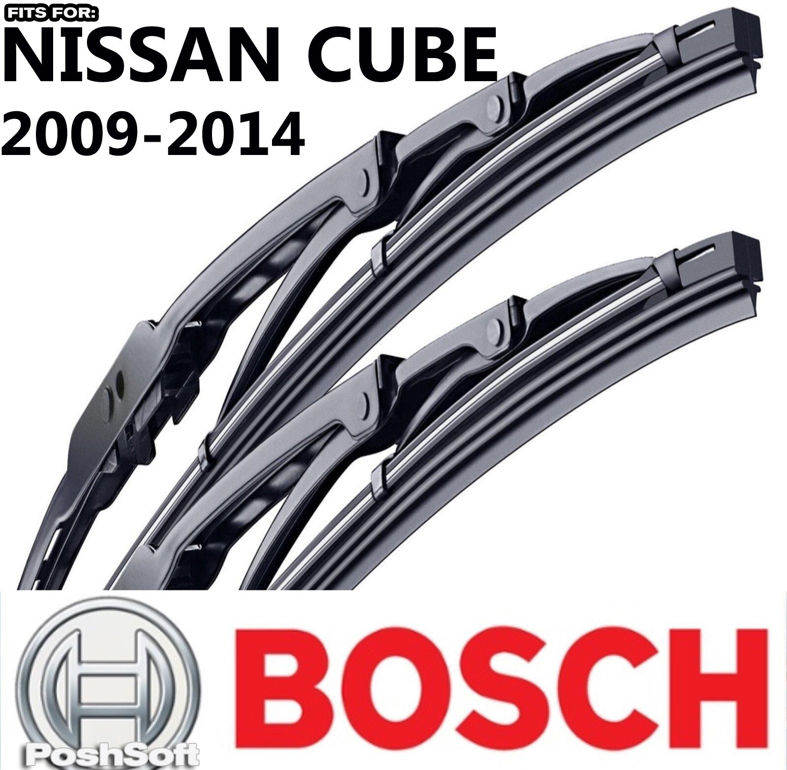 Bosch DC Wiper Blades Set for 2009-2014 Nissan Cube - Front Pair