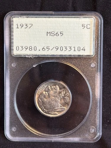 1937 BUFFALO NICKEL PCGS MS65 5c