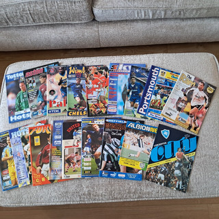 CHELSEA 18 AWAY PROGRAMME BUNDLE FROM THE PERIOD 1978 1997