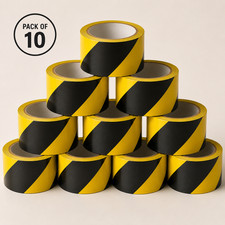 Pack of 10 Hazzard Floor Marking Tape Heavy Duty PVC