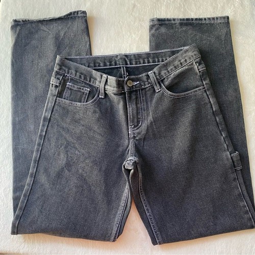 John Galt Carpenter Jeans Size Small Black / Gray Brandy Melville low rise - Picture 3 of 8