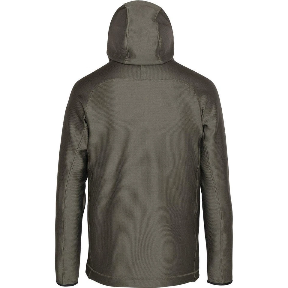 Мужская флисовая куртка с капюшоном Tuckernot Grid средний слой - черная 2026 - Изображение 2 из 3