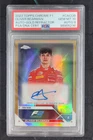 2023 Topps Chrome Formula 1 F2 Oliver Bearman Auto Gold Refractor /50 PSA 10/9