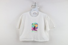 Vintage 80s Ocean Pacific Womens OSFA Cropped Surfing Short Sleeve T-Shirt USA