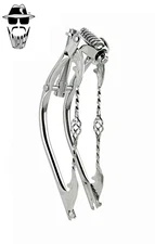 Original Lowrider 20" Bent 1" Chrome Suspension Retro Fork w/Cage Wing Bars.