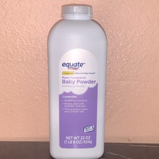 Equate Pure Cornstarch Baby Powder Hypoallergenic Talc-Free Lavender 22 oz