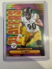 Topps 2025 Chrome Power Players T.J. Watt #PP-39 Steelers Serial Numbered /250