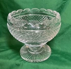 VTG Waterford Crystal Bowl Master Cutter Footed Fruit Flowers