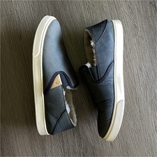 OluKai Pehuea Heu Women s Gray Leather Wool Lined Slip-On Shoes US 10 EU 40