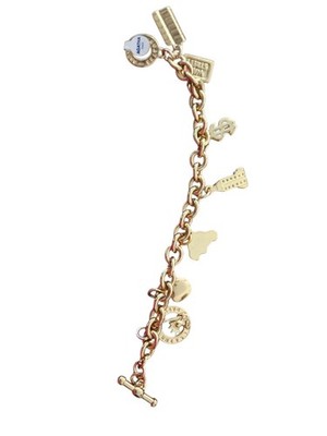 Vintage NWT Agatha Paris New York Wall Street Charm Bracelet Gold 