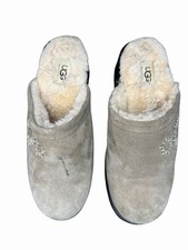 UGG Australia Suede Shearling Clogs / Mule Slippers Size 9 Cottagecore Cabincore