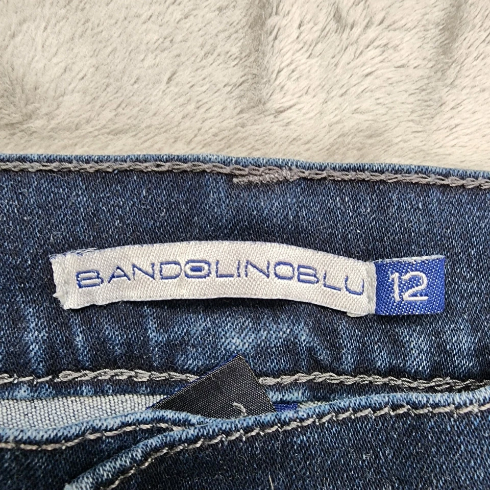 Pantalones de mezclilla Bandolino Blu para mujer 12 azules Harper tiro medio capri ajustados elásticos Foto 4 de 4