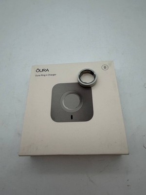 Oura Ring Gen 4 Ceramic Fitness Ring - Cloud - Size 8 - Open Box