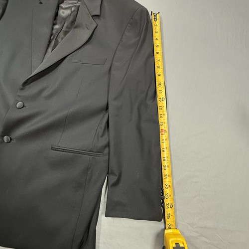 Lauren Ralph Lauren Men 120’s 100% Wool blazer Jacket Size 46R Black Button Up - Picture 11 of 13