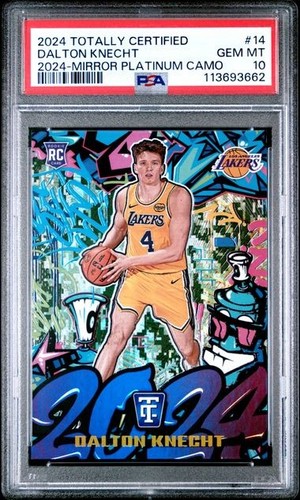 Dalton Knecht 2024 Totally Certified RC 2024 Graffiti Mirror Camo SP /25 PSA 10