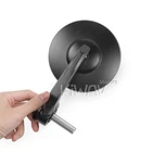 Bar end mirror BOB black round M12 for BMW R nine T Scrambler Urban US STOCK