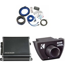 KICKER CXA800.1 800 Watt Mono Amp 4AWG 2 Channel Amp Install Kit w/ Bass Kn...