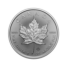 Random date 1oz SILVER Maple Leaf  .9999 PURE GORGEOUS! While They Last