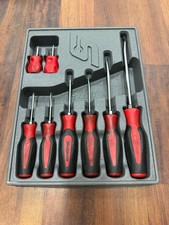 Snap-on Tools 8pc Instinct Soft Grip Combination Screwdriver Set Red