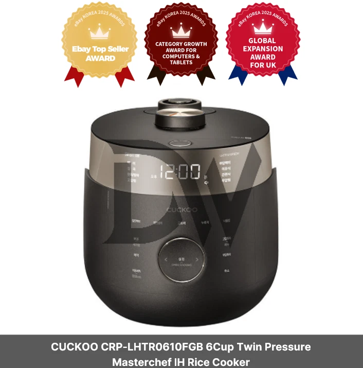 CUCKOO CRP-LHTR0610FGB 6Cup Twin Pressure Masterchef IH Rice Cooker/220V/EU PLUG