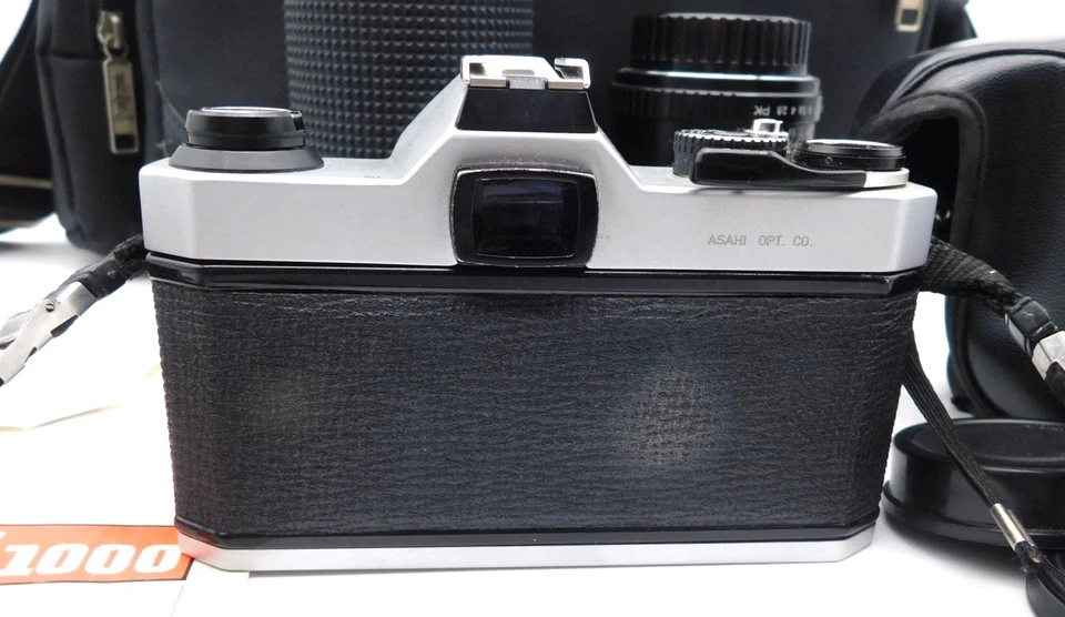 Estuche para cámara SLR de 35 mm película Pentax K1000 de colección lentes manual probado con batería Foto 4 de 4