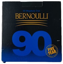 Iomega Bernoulli 90 MB Disk w/ Case Used Vintage Blank Media DOS Retro Computing