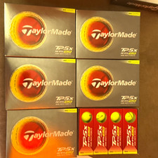 2026 New TaylorMade TP5x Yellow 5-Piece Tour Preferred Golf Balls, 6 12 Packs