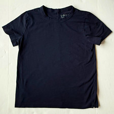 LOFT Everyday Crew Tee Shirt Navy Blue Short Sleeve 100 Cotton Size S
