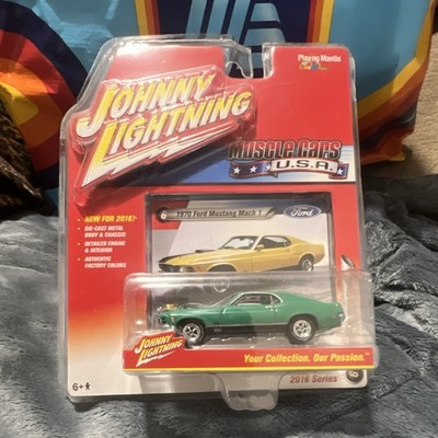 Johnny Lightning 1970 Ford Mustang Mach 1 Green 1:64 Diecast Car