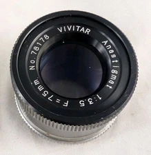 Vintage Vivitar 75mm 1:3.5 f/3.5 Anastigmat Enlarging Lens