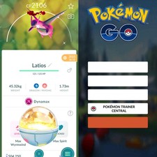Pok mon Go Shiny Dynamax Latios Mini PTC 80k Stardusts