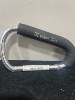 The Mommy Hook Stroller Bag Accessory Silver/Black Pre Owned