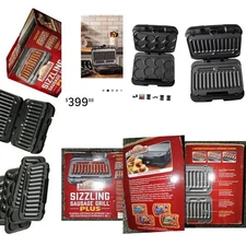 Johnsonville BTG0500 Sizzling Sausage 3in-1 Black Indoor Electric Grill