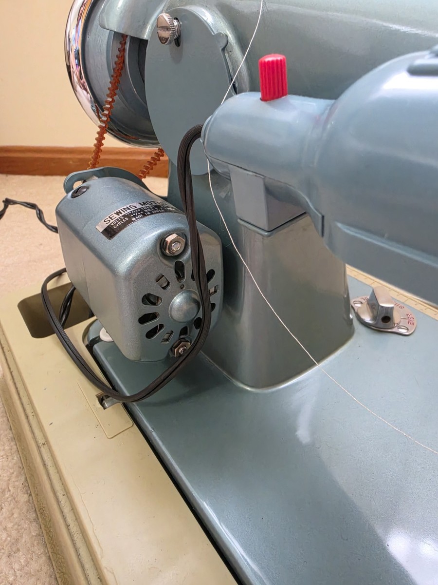 Vintage Deluxe Precision Sewing Machine Japan Turquoise Blue | eBay