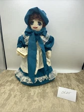 Folk Art By Dart Creations “HUG ME KIDS” Pioneer Cloth/Fabric Doll 14” Bonnet