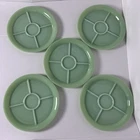 Lot of 5 Vintage Fire King Anchor Hocking Jadite Green Serving Dishes Relish