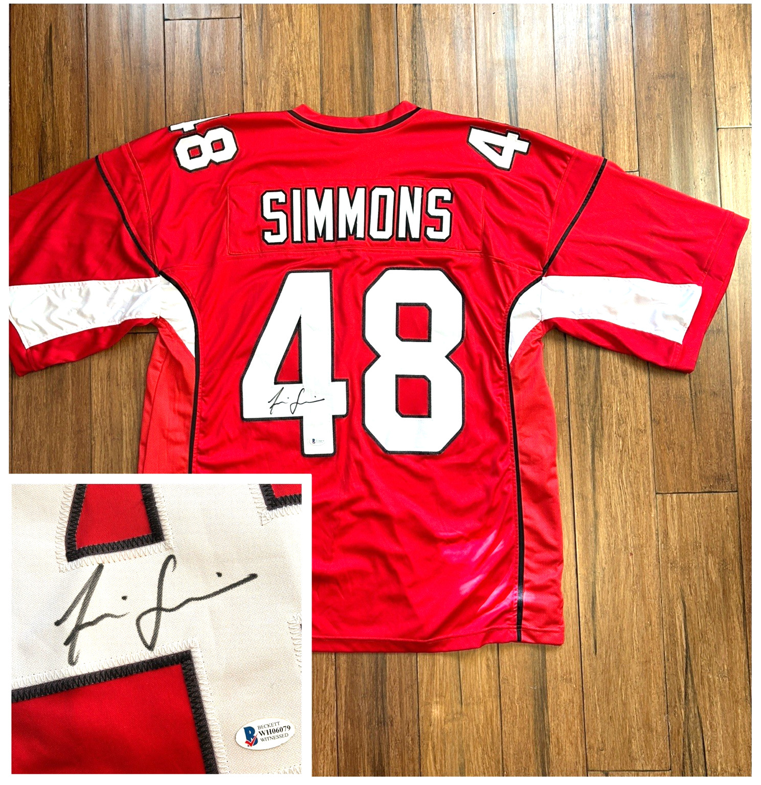 ISAIAH SIMMONS Arizona Cardinals Autographed NFL XL Jersey #48 Beckett Certified