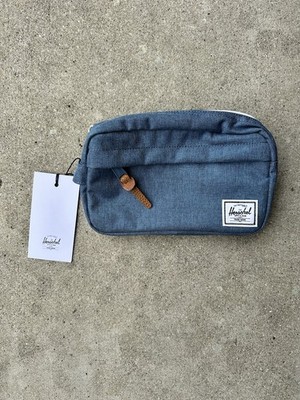 New! Herschel Chapter Carryon Case Open Blue Crosshatch