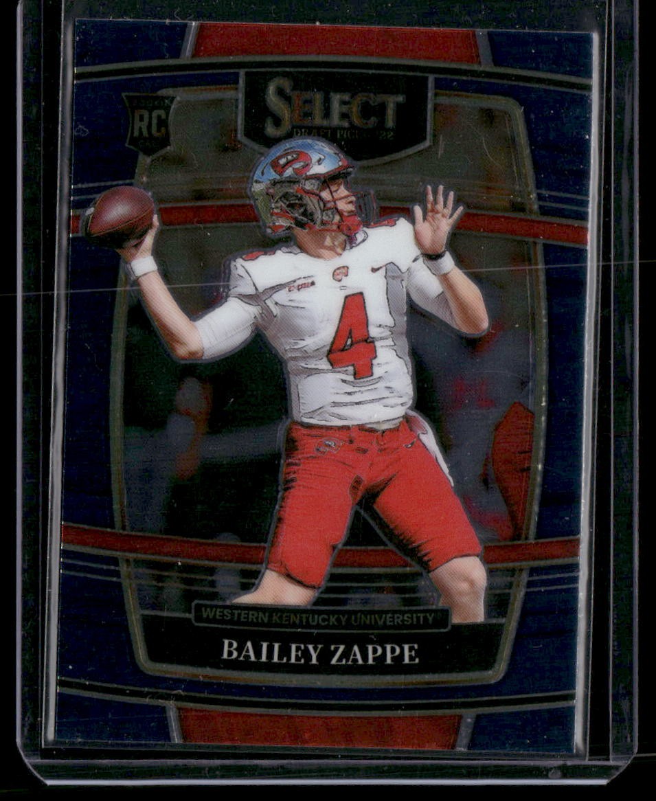 2022 Panini Select Draft Picks #10 Bailey Zappe Blue (Retail Base)
