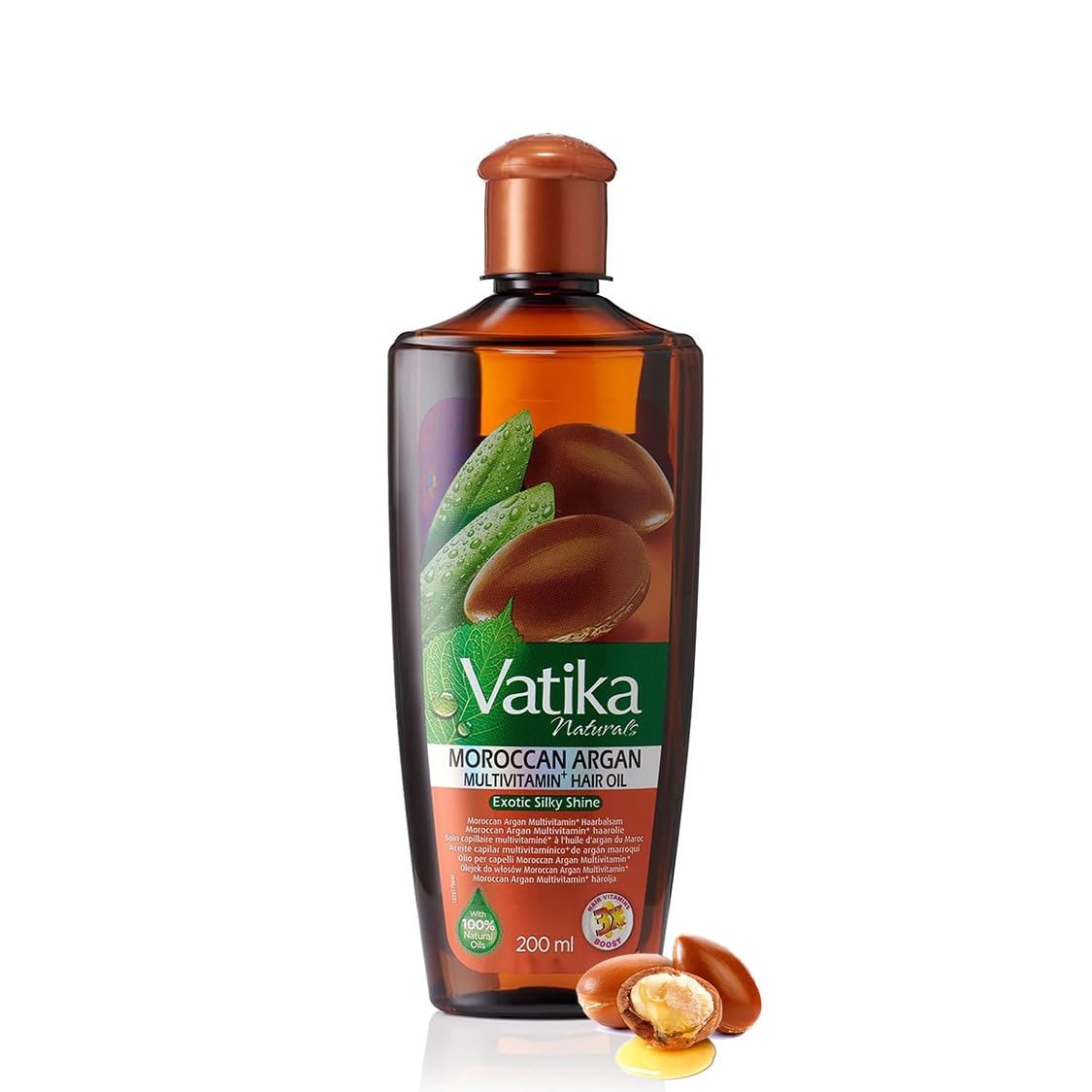 Vatika Naturals Argan Enriched Hair Oil - 200 ml (Pack of 1), Colourless