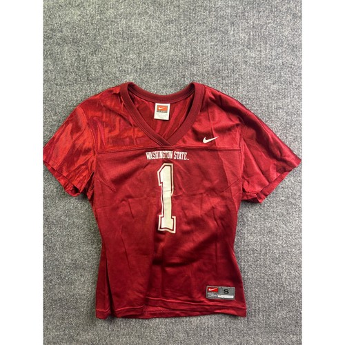Maglia Nike Washington State Cougars donna piccola rosso cremisi numero 1 scollo a V - Foto 1 di 6