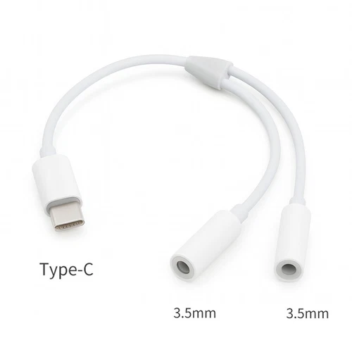 P05 USB Type-C auf 2x 3,5mm Klinken Buchse Audio Adapter Kopfhörer  Aux Splitter