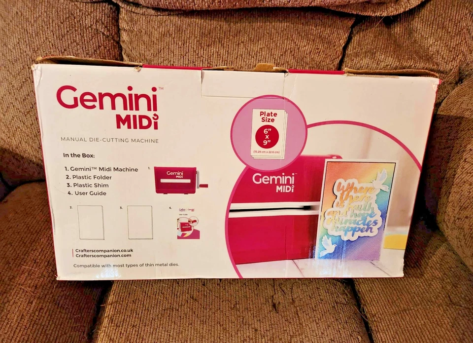 New/NIB~Crafter's Companion~Gemini Midi Manual Die-Cutting/Embossing Machine~6x9 - Image 2 of 2