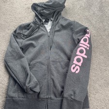 Adidas Women's Large Full Zip Gray Long Sleeve Hoodie