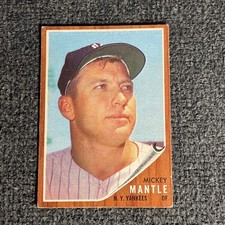 1962 Topps Set-Break #200 Mickey Mantle VG-VGEX  See Pics….